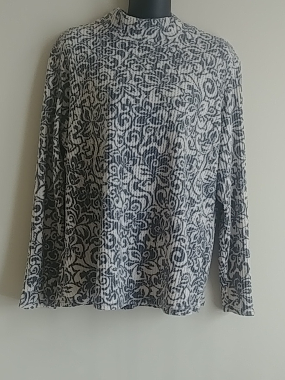 Susan Graver Weekend Printed Mock-Neck Top